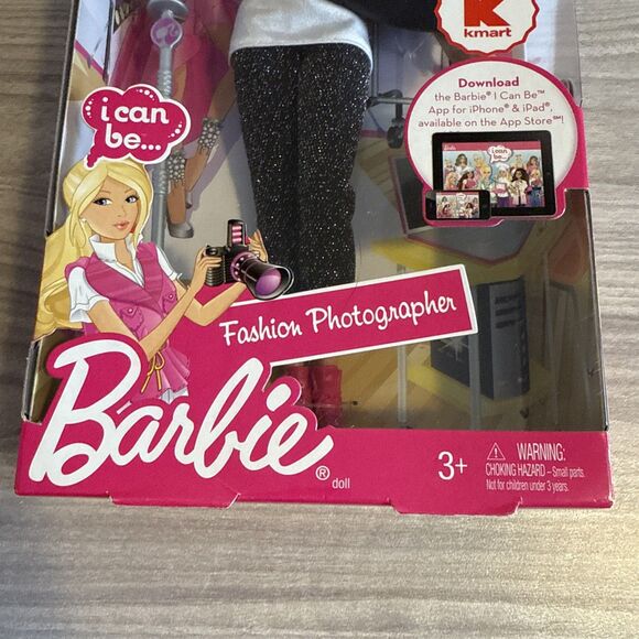 Barbie I Can Be Anything Fashion Photographer Kmart Exclusive Doll NIB 2008 Rare - Picture 8 of 9